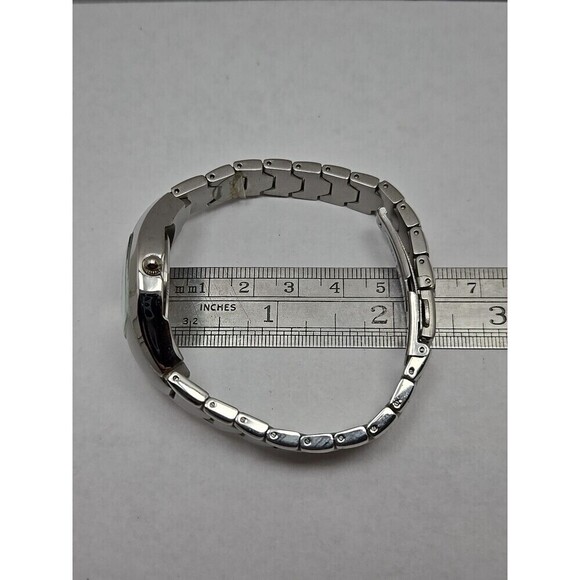 Tomax IBM Womens Quartz Watch Silvertone Tonneau White Dial Bracelet New Battery main image 8